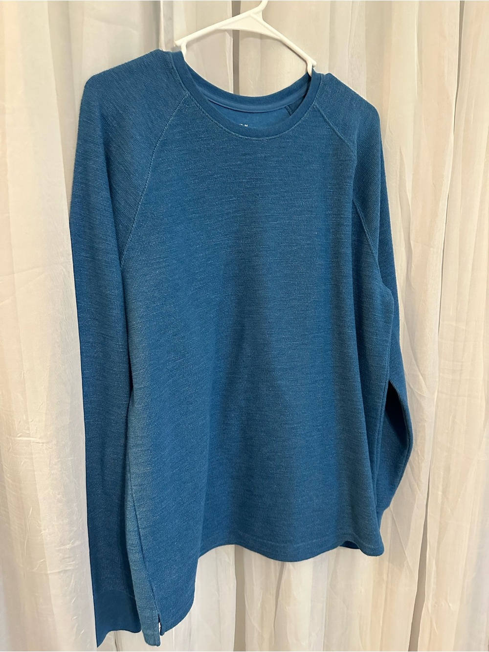 Goodfellow and Co Blue Crewneck Pullover waffle knit Sweater - Picture 1 of 6